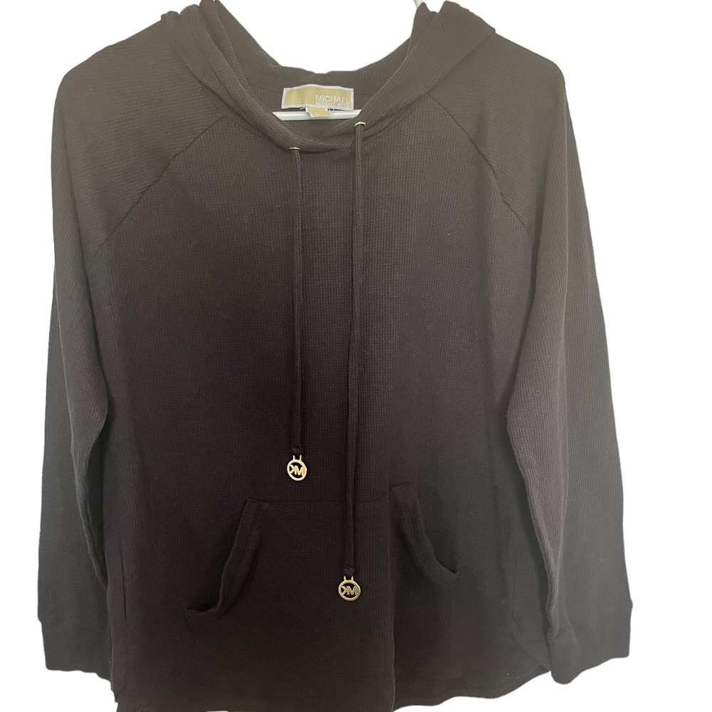 Michael Kors black long sleeve hoodie thermal shirt size large
